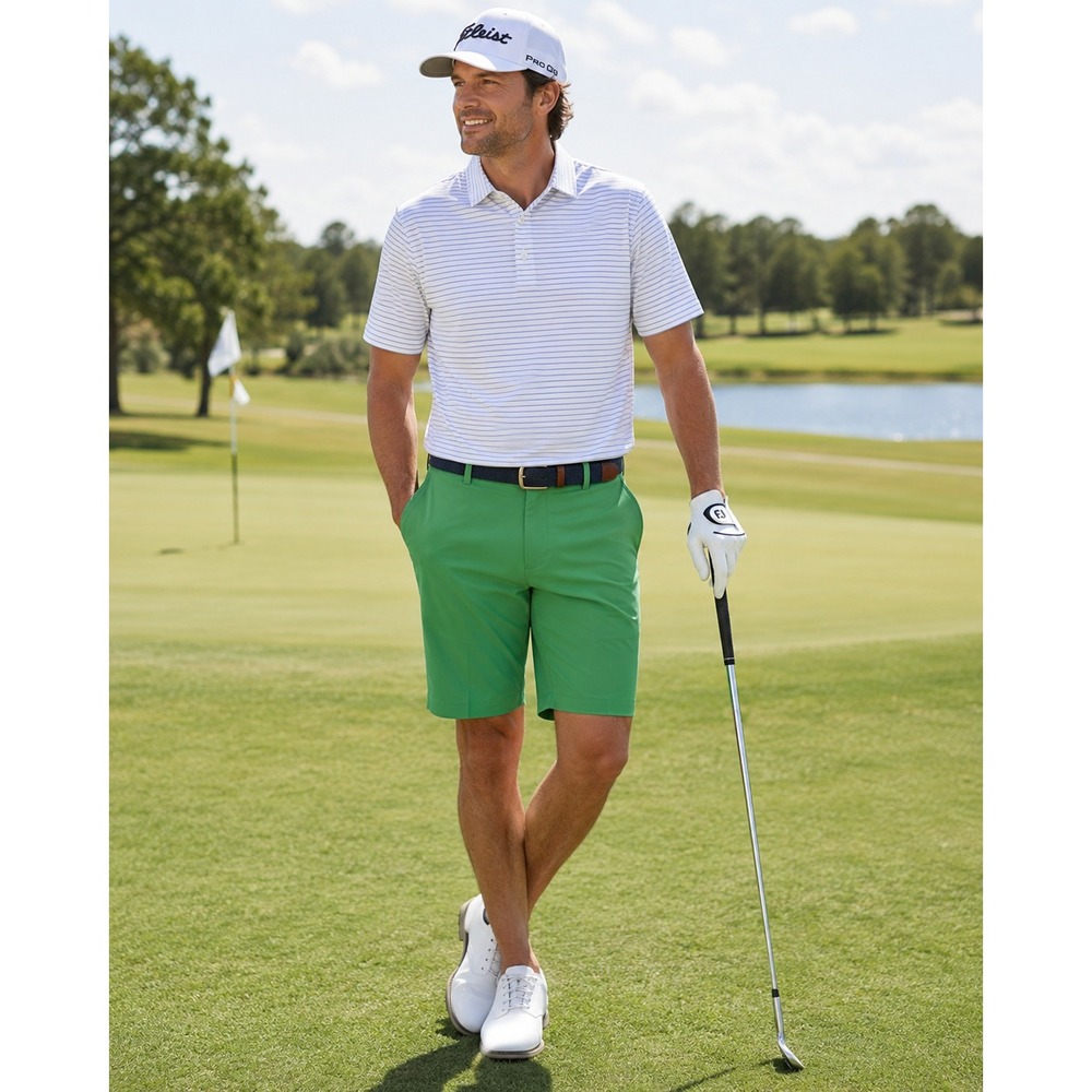 Fila Sport Golf Shorts Green Size 38 Performance Stretch Preppy Golfcore Men‎